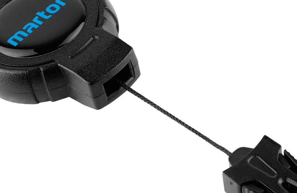 MARTOR TOOL RETRACTOR, con mosquetón grande y cordón extensible de Kevlar