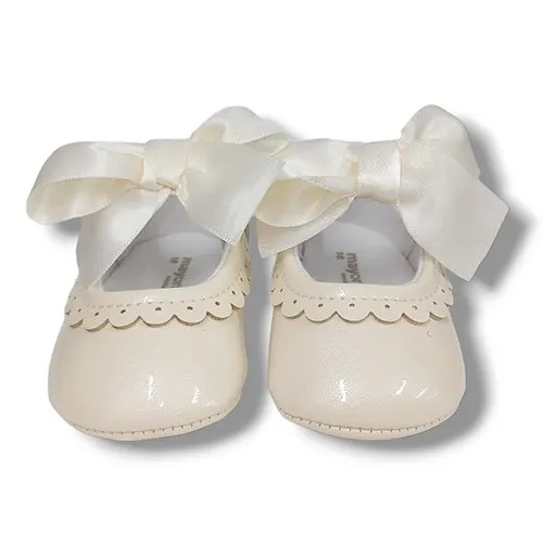 Merceditas Peuque Mayoral 9571 CHAROL BEIGE CORDONETS