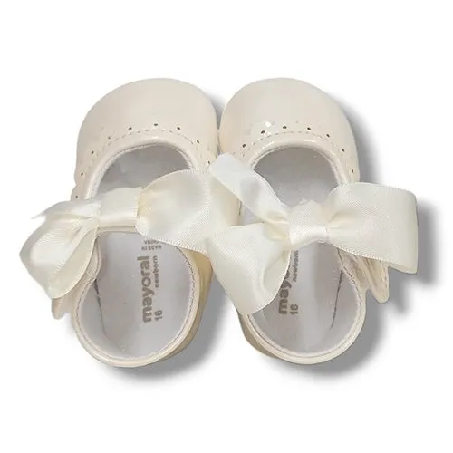 Merceditas Peuque Mayoral 9571 CHAROL BEIGE CORDONETS
