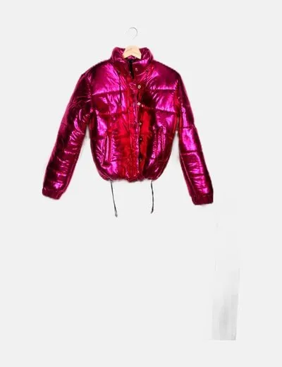 MISS JACKET Anorak rosa fucsia metalizado