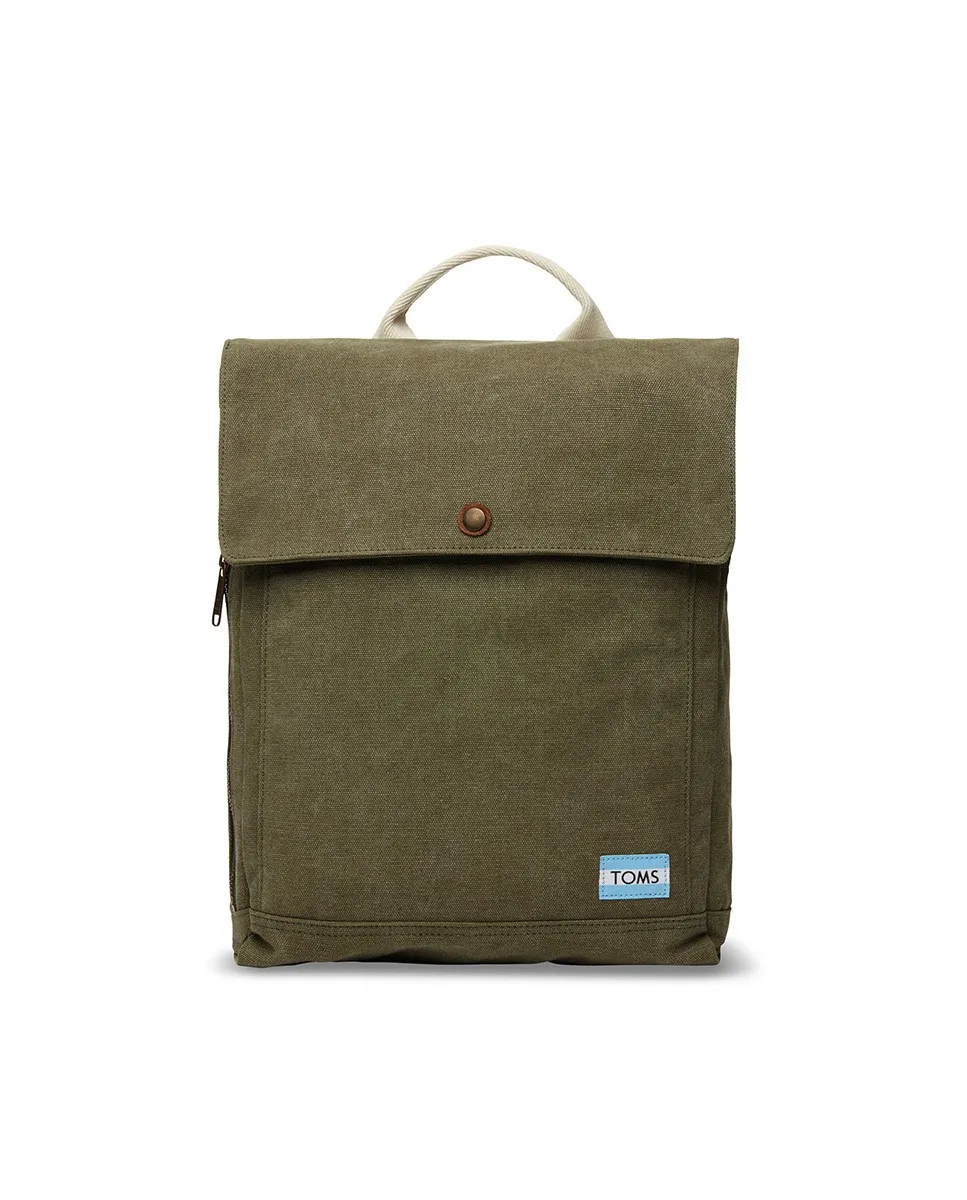Mochila lona verde oliva