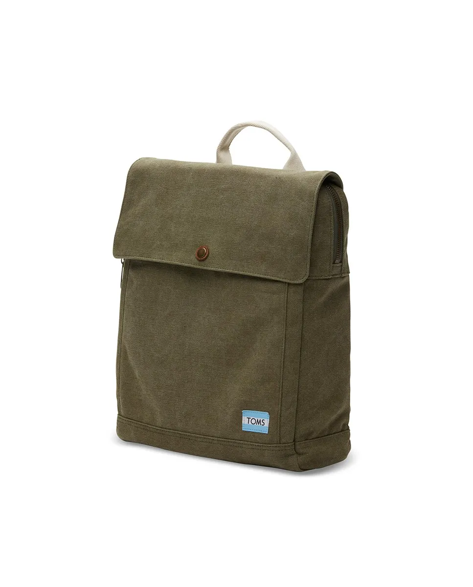 Mochila lona verde oliva