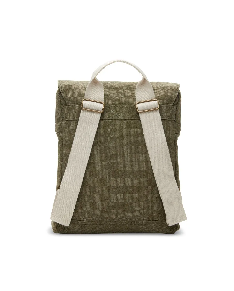Mochila lona verde oliva