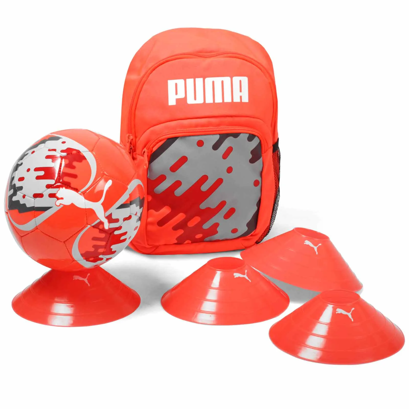 Mochila Puma niño con balón y conos