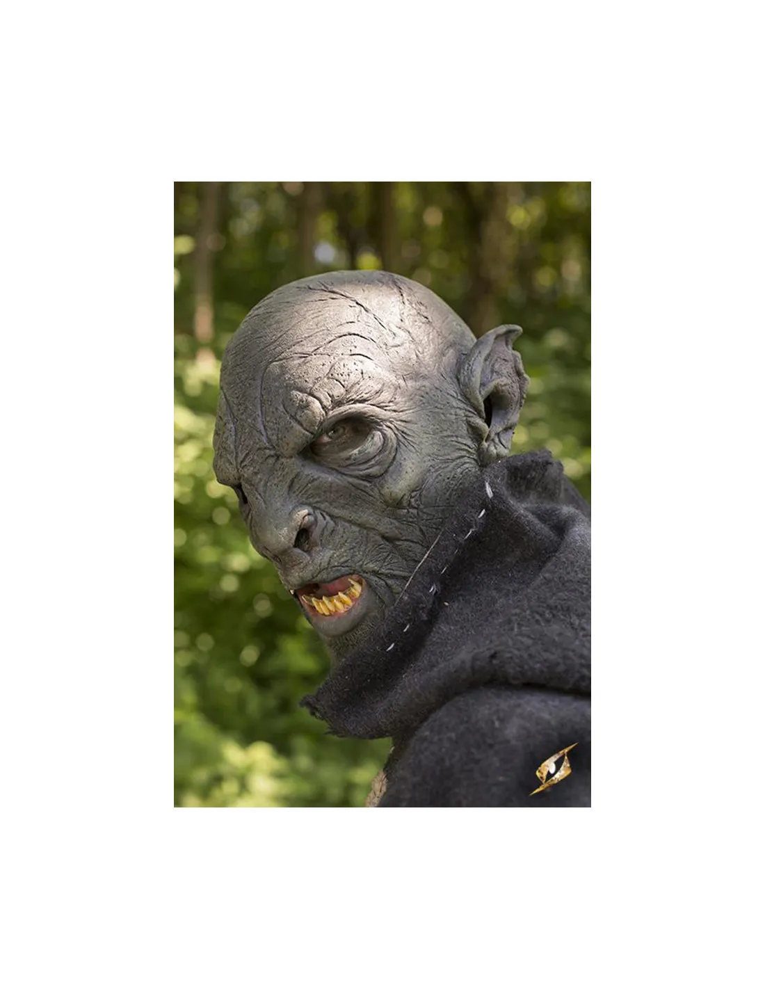 Máscara de fantasía Orco Bestial, acabado verde oscuro