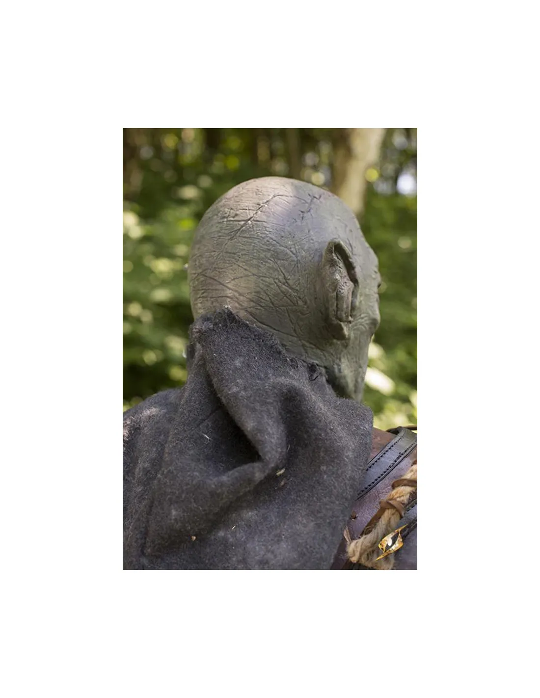 Máscara de fantasía Orco Bestial, acabado verde oscuro