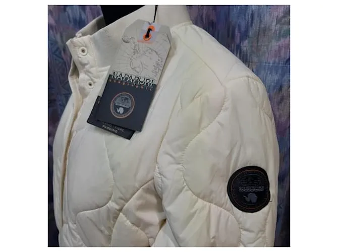 Napapijri Abrigos, Ropa de calle Blanco roto 