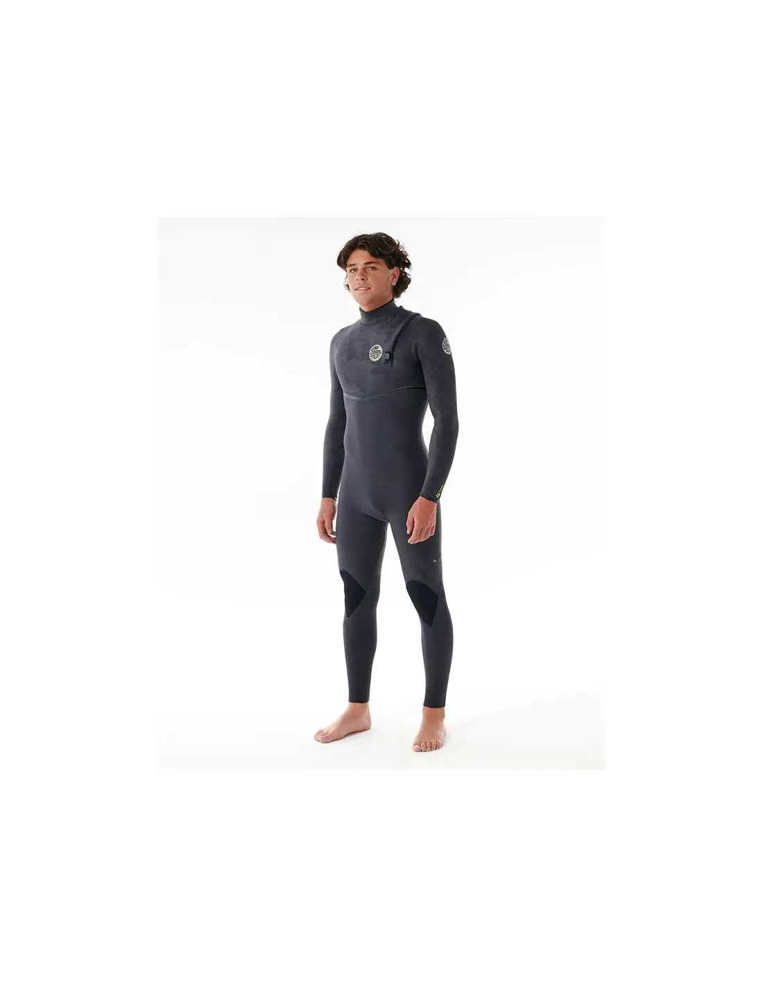Neopreno de Surf Rip Curl E Bomb 3/2 Sin Cremallera Gris Oscuro