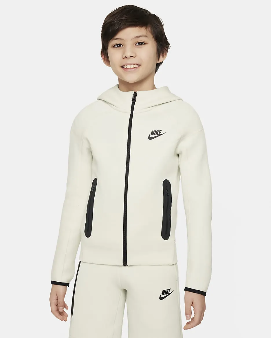 NIKE SPORTSWEAR TECH FLEECE SUDADERA CON CAPUCHA Y CREMALLERA COMPLETA  NIñO