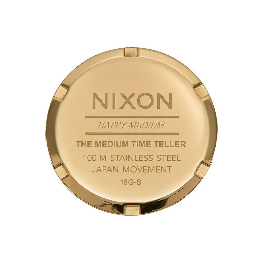 Nixon Reloj Medium Time Teller Gold Black White