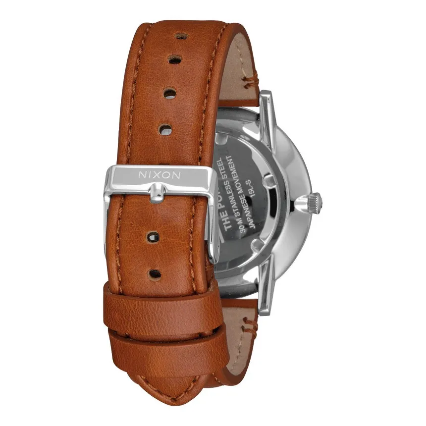 Nixon Reloj Porter Leather White Sunray Saddle