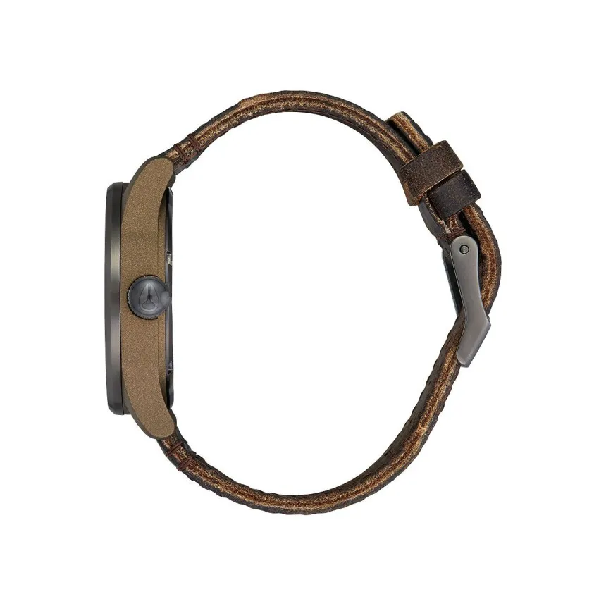 Nixon Reloj Sentry Leather Bronze Gunmetal