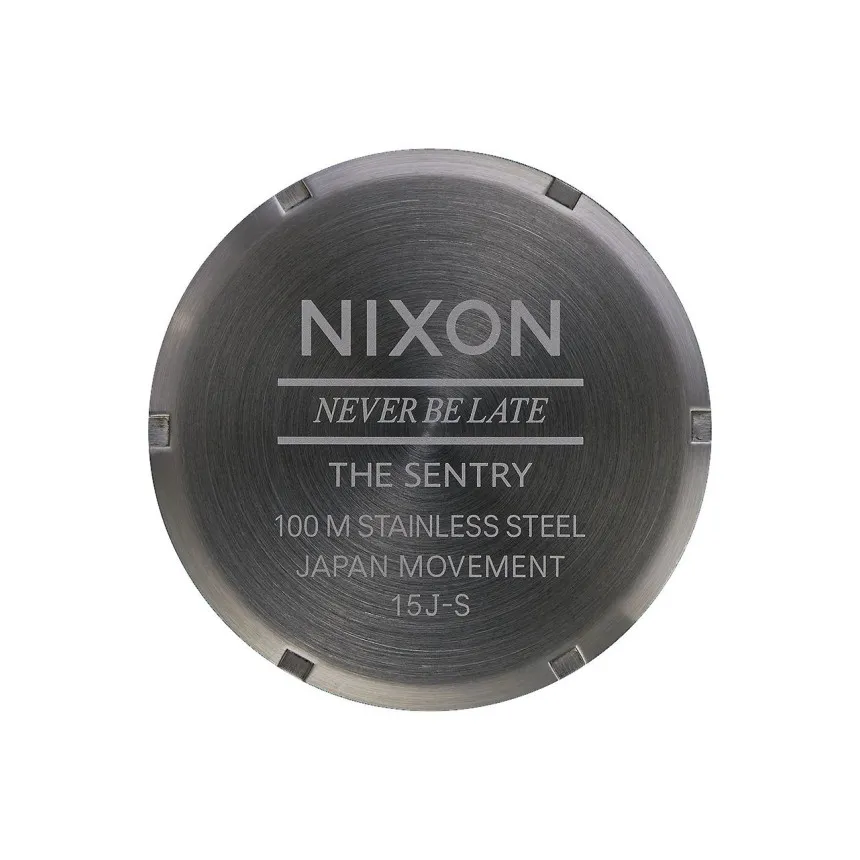 Nixon Reloj Sentry Leather Bronze Gunmetal