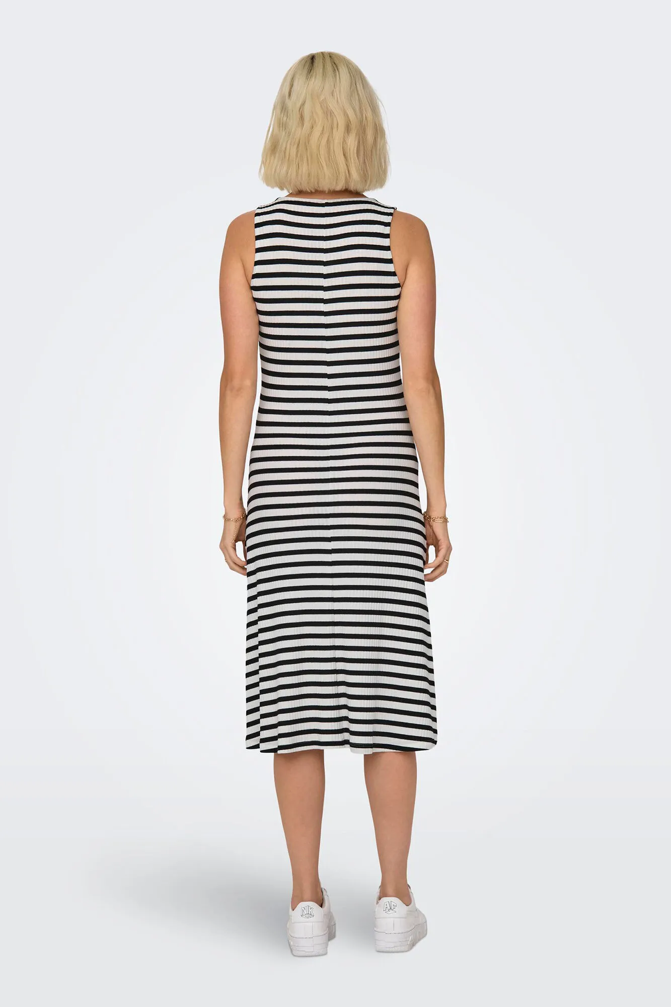 Only Vestido midi a rayas