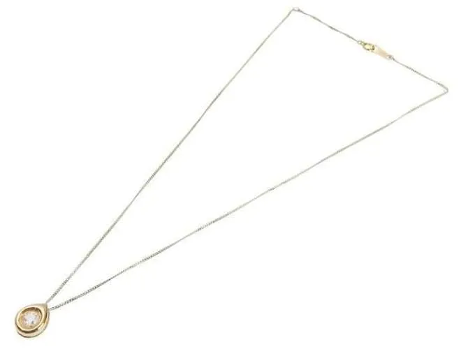 Otras joyas & Other Stories K sencilla18Collar YG con Soltero 0.32CT Diamond, De las mujeres, Ninguna marca en excelentes co