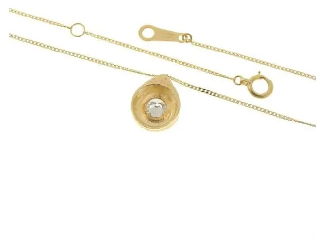 Otras joyas & Other Stories K sencilla18Collar YG con Soltero 0.32CT Diamond, De las mujeres, Ninguna marca en excelentes co
