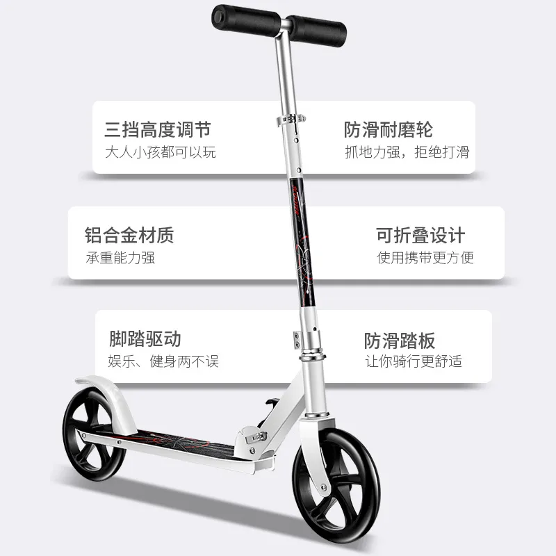 Otros Scooters Razor A5 Lux Kick Scooter Grande 8 ruedas Manejo ajustable plegable Ligero para pasajeros de hasta 220 libras Del