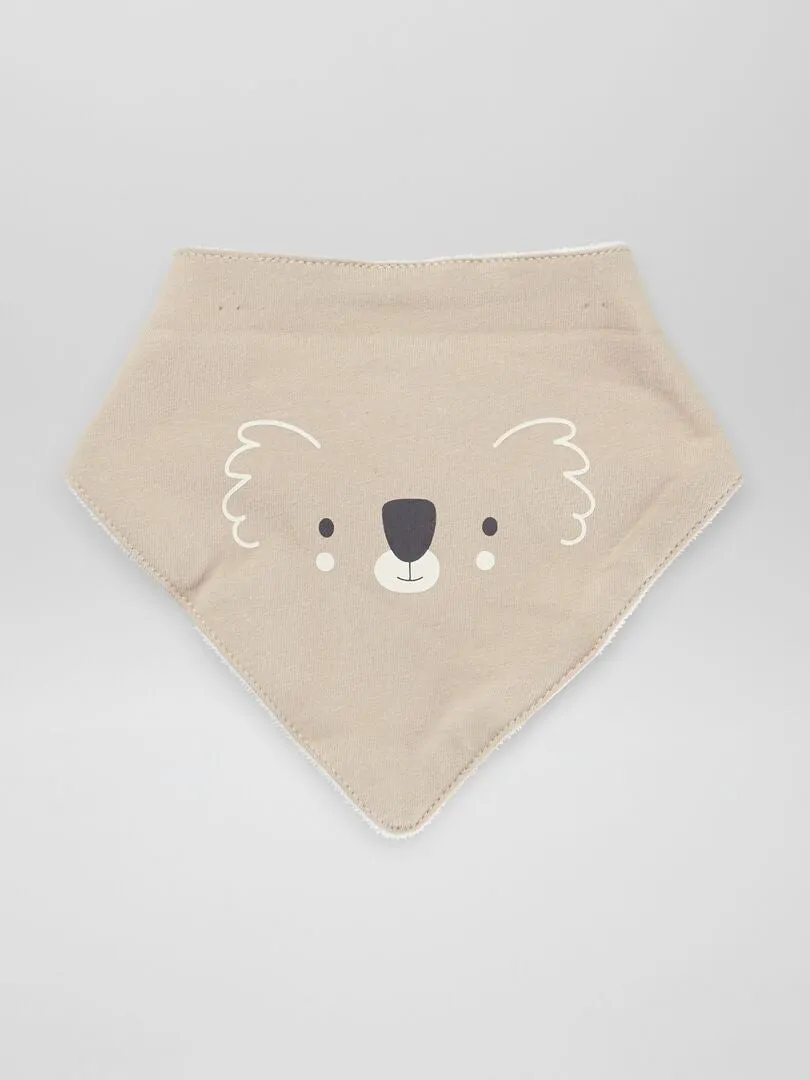 PACK DE 3 BABEROS TRIANGULARES  MARRON