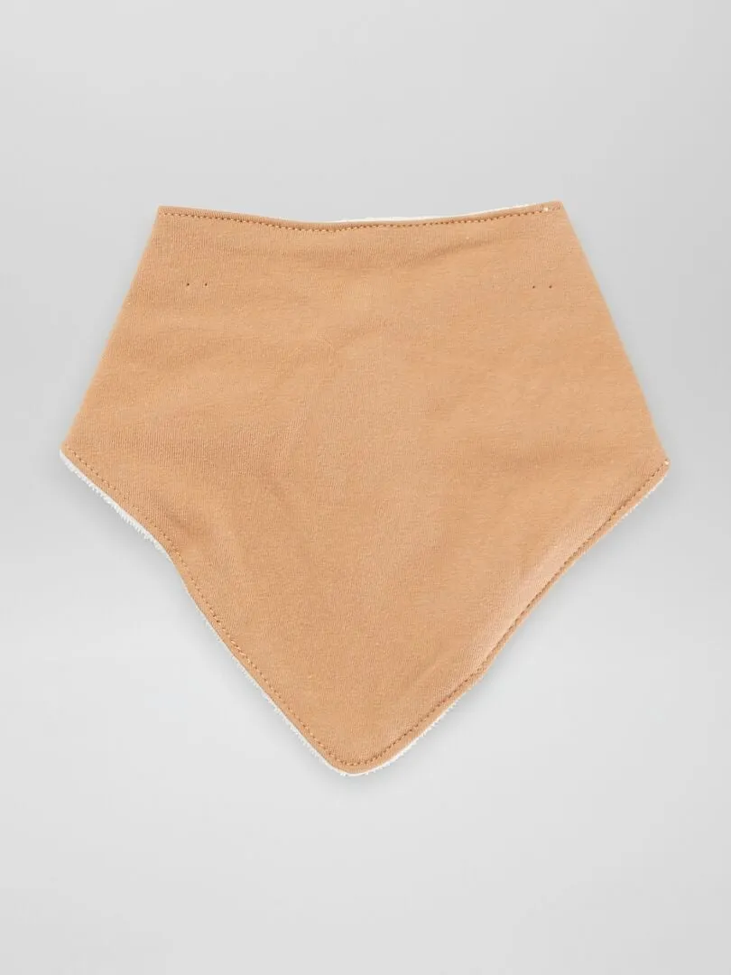PACK DE 3 BABEROS TRIANGULARES  MARRON