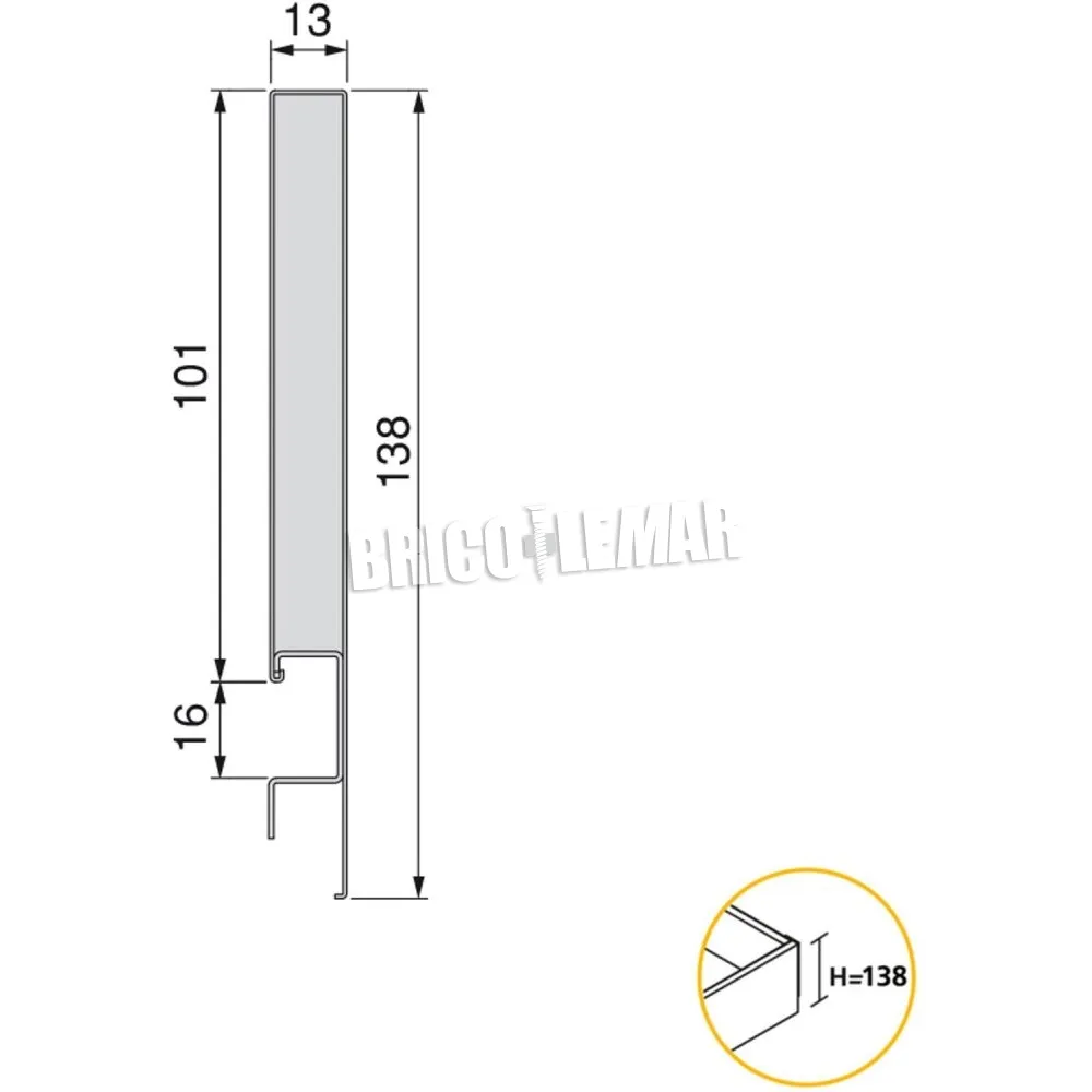 Pack de 5 kits para cajones de cocina Concept altura 138mm profundidad 500mm cierre suave acero blanco Emuca