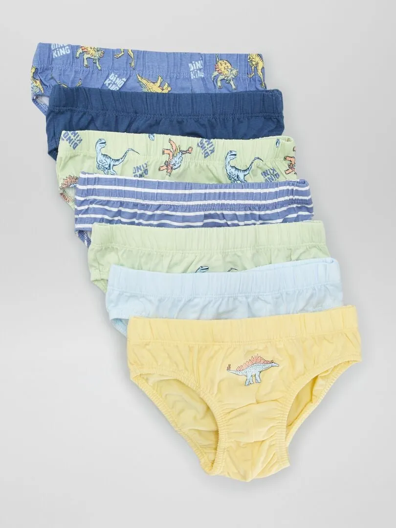 PACK DE 7 SLIPS ESTAMPADOS  AZUL