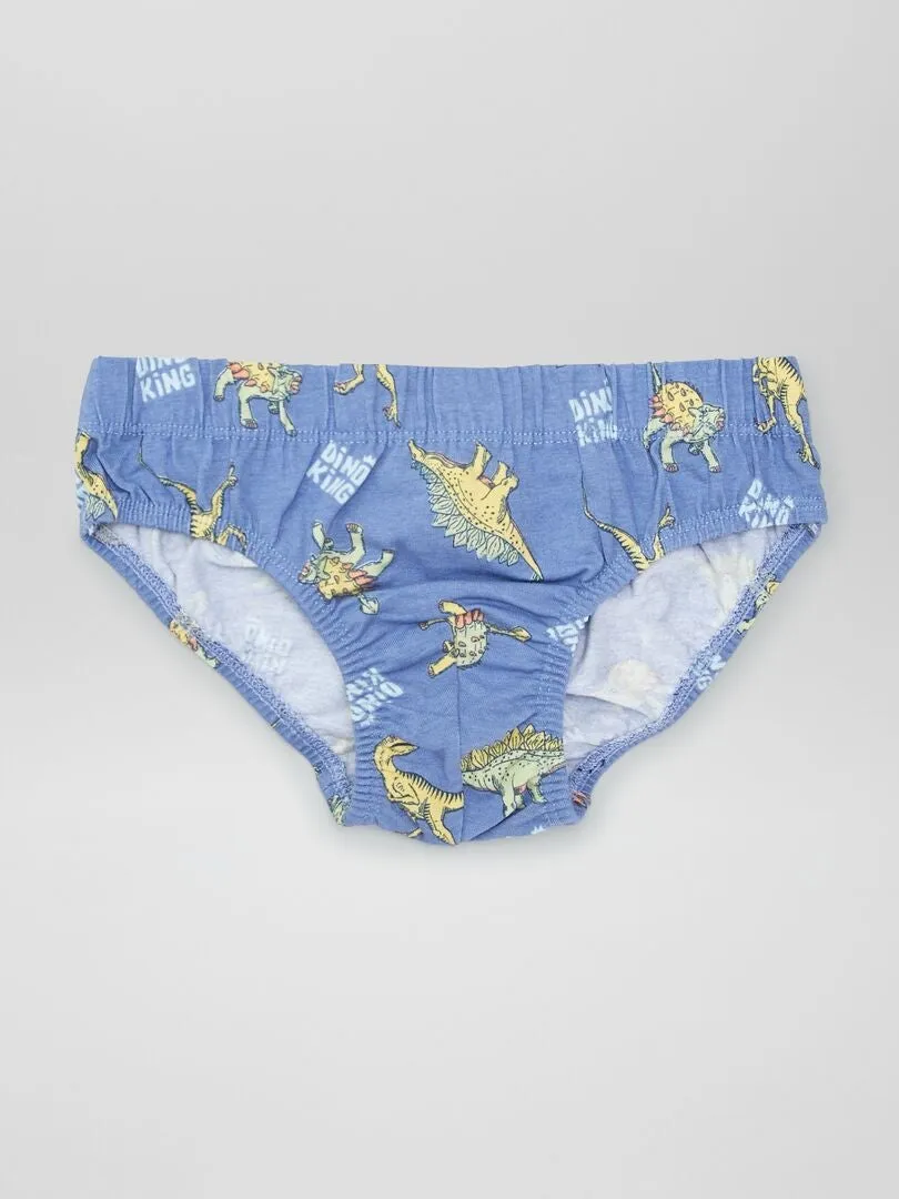 PACK DE 7 SLIPS ESTAMPADOS  AZUL