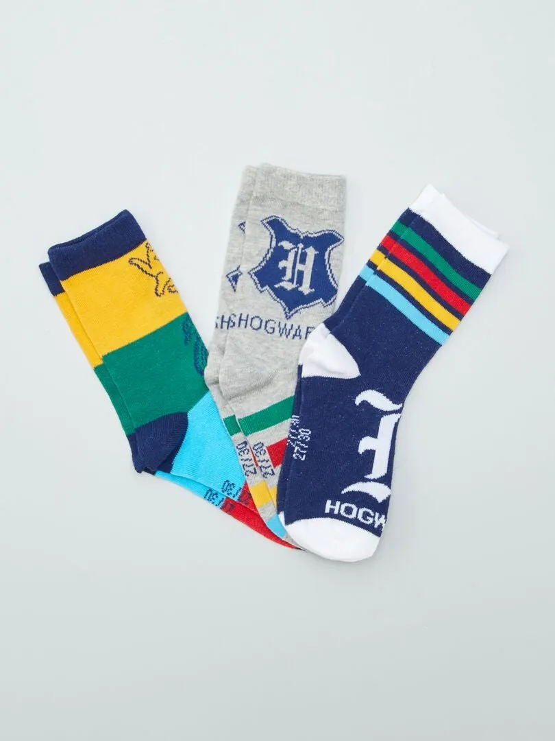 PACK DE CALCETINES 'HARRY POTTER'  3 PARES  GRIS