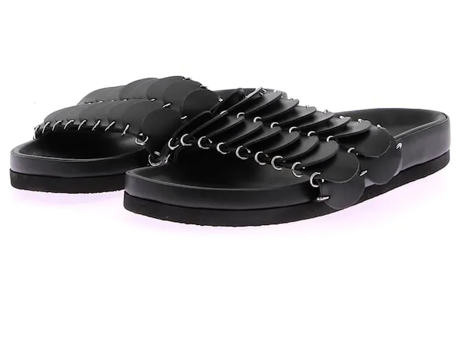 PACO RABANNE Sandalias T.EU 40 Cuero Negro 
