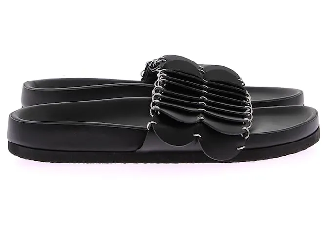 PACO RABANNE Sandalias T.EU 40 Cuero Negro 