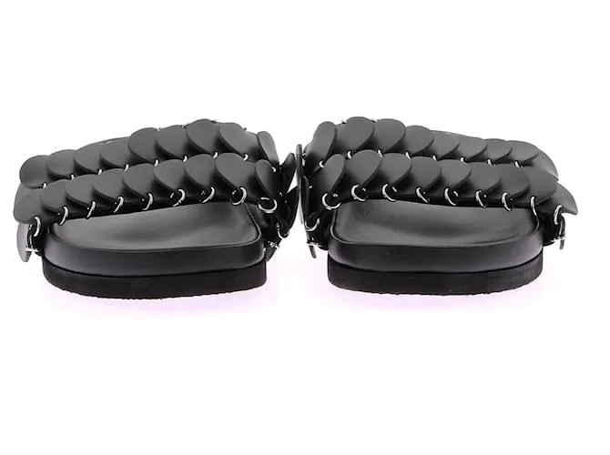 PACO RABANNE Sandalias T.EU 40 Cuero Negro 