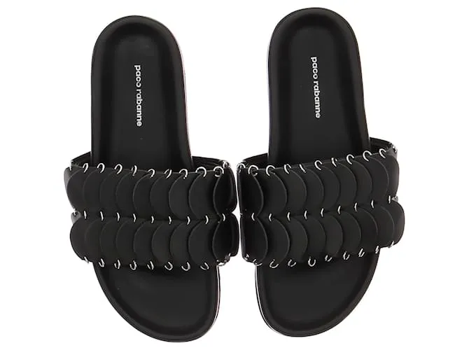 PACO RABANNE Sandalias T.EU 40 Cuero Negro 