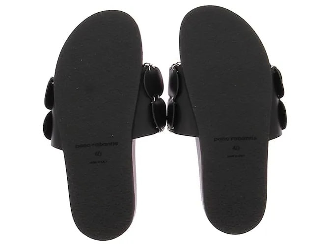 PACO RABANNE Sandalias T.EU 40 Cuero Negro 