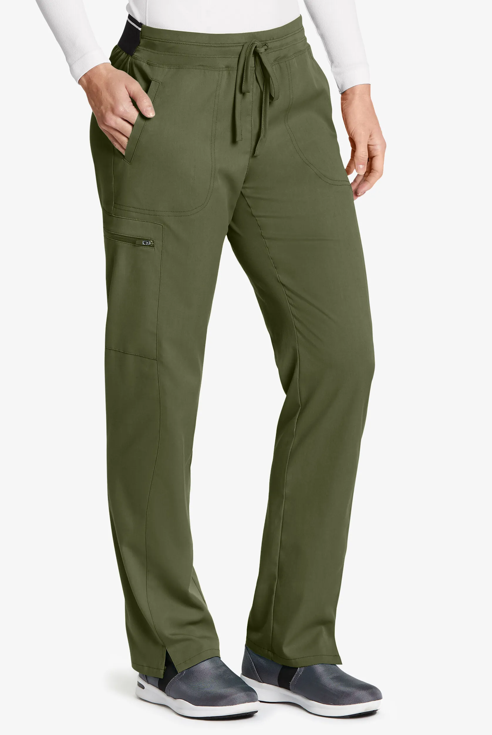Pantalón médico Grey’s Anatomy Spandex STRETCH tall estilo cargo con 3 bolsillos para mujer