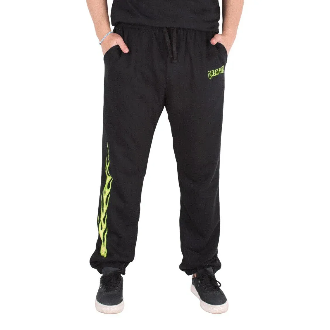 Pantalon Buzo Creature Strainght Rustic Print Negro