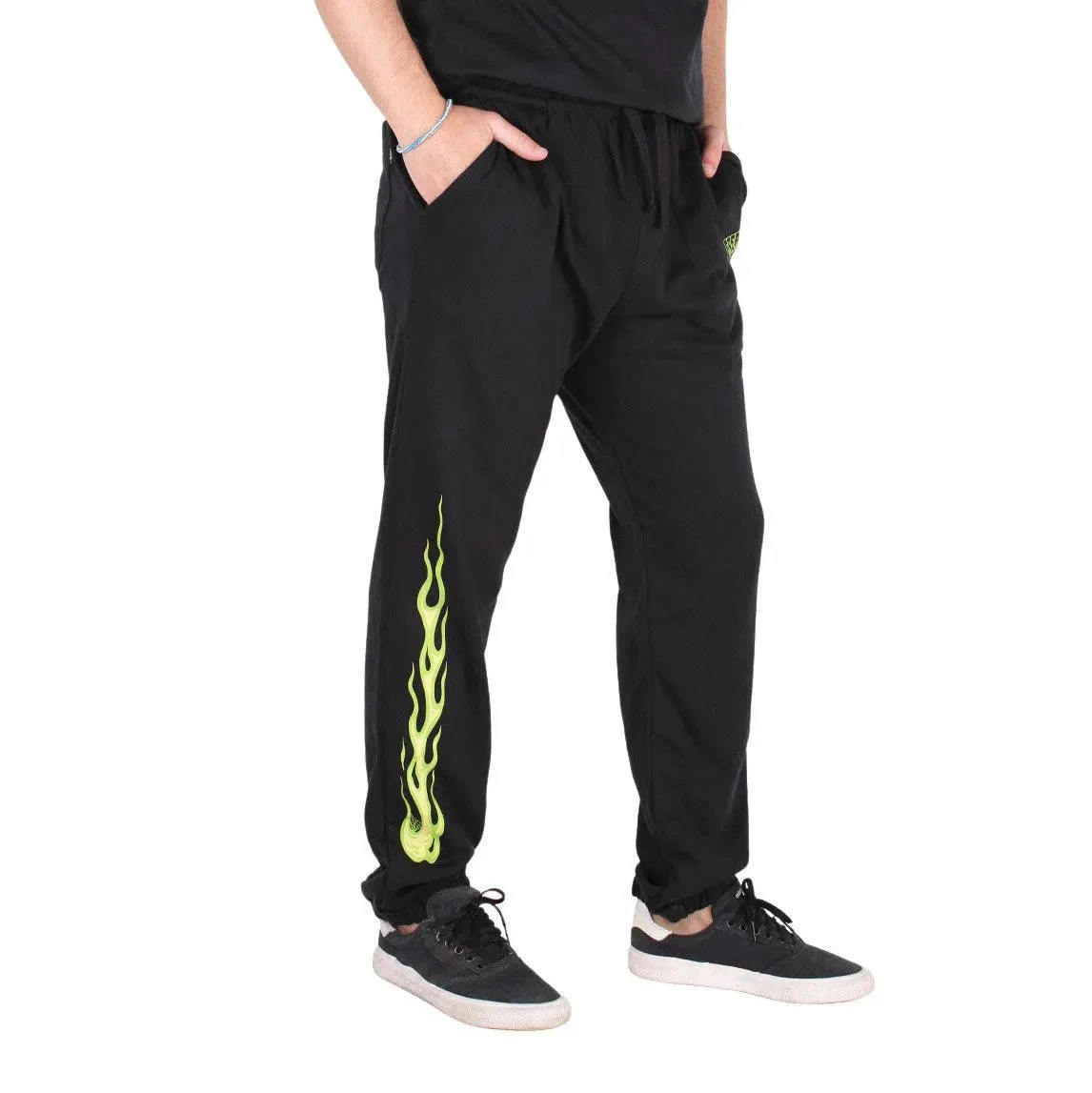 Pantalon Buzo Creature Strainght Rustic Print Negro