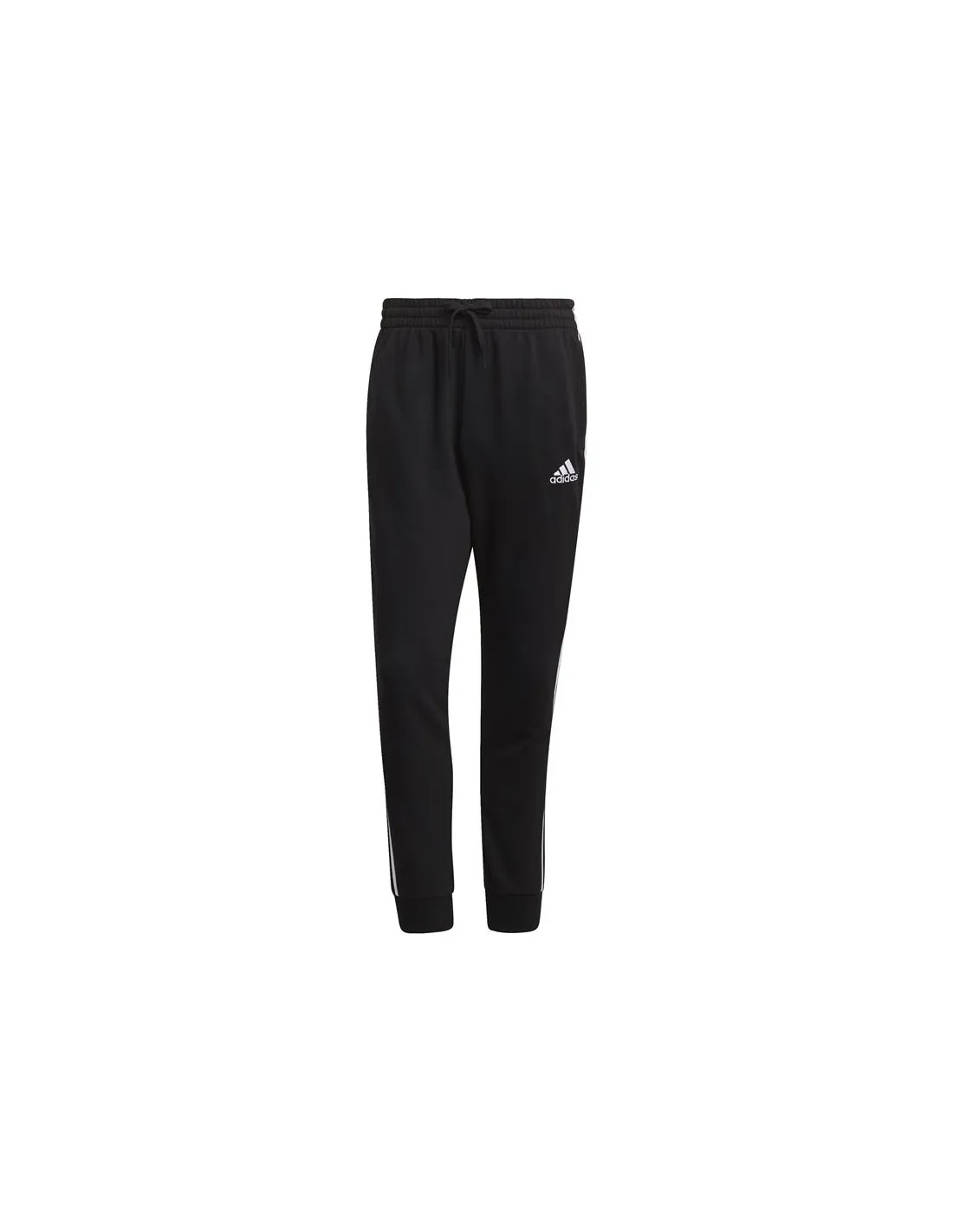 Pantalones largos adidas Essentials French Terry Tapered Cuff 3 bandas M Black