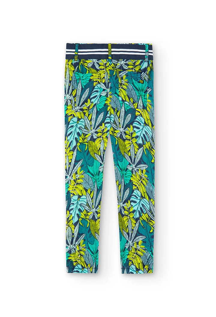 Pantalón de bambula estampado de niña