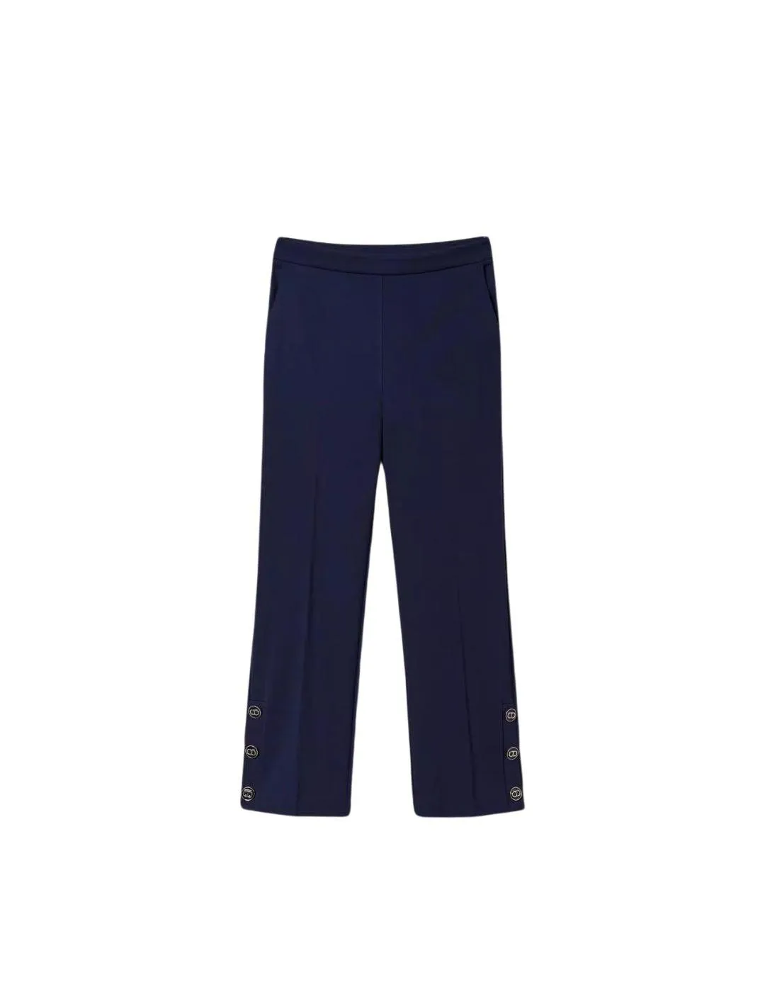Pantalón  TWINSET mujer cropped con botones Oval T