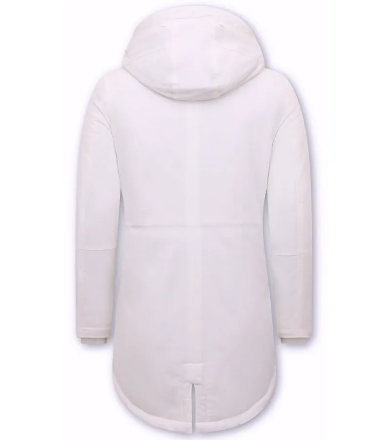 PARKA BLANCA DE INVIERNO PARA HOMBRE  7105