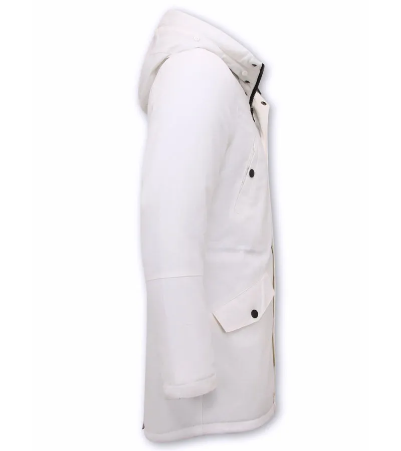 PARKA BLANCA DE INVIERNO PARA HOMBRE  7105