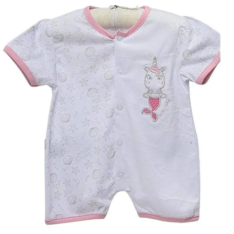 pelele blanco bebe conchas