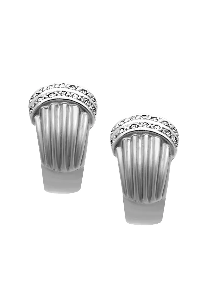 PENDIENTES ORO BLANCO 18K Y DIAMANTES 063_507P