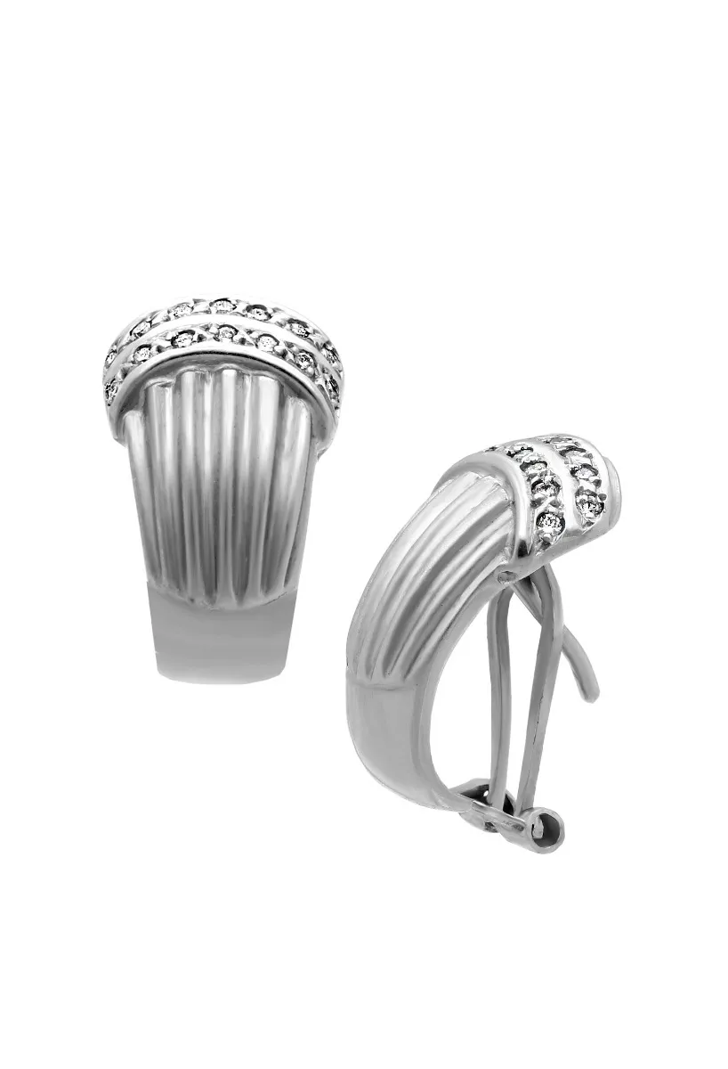 PENDIENTES ORO BLANCO 18K Y DIAMANTES 063_507P