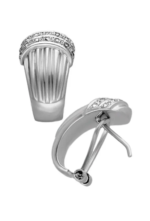 PENDIENTES ORO BLANCO 18K Y DIAMANTES 063_507P