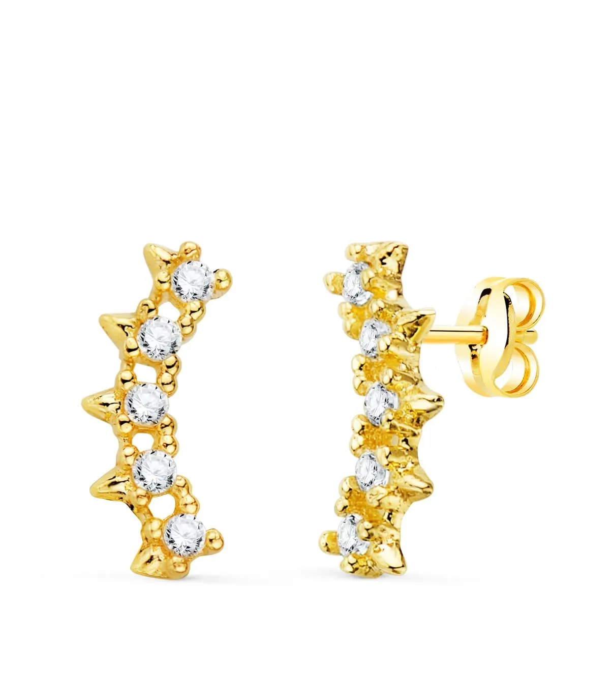 Pendientes Trepadores Polaris Oro Amarillo 18K