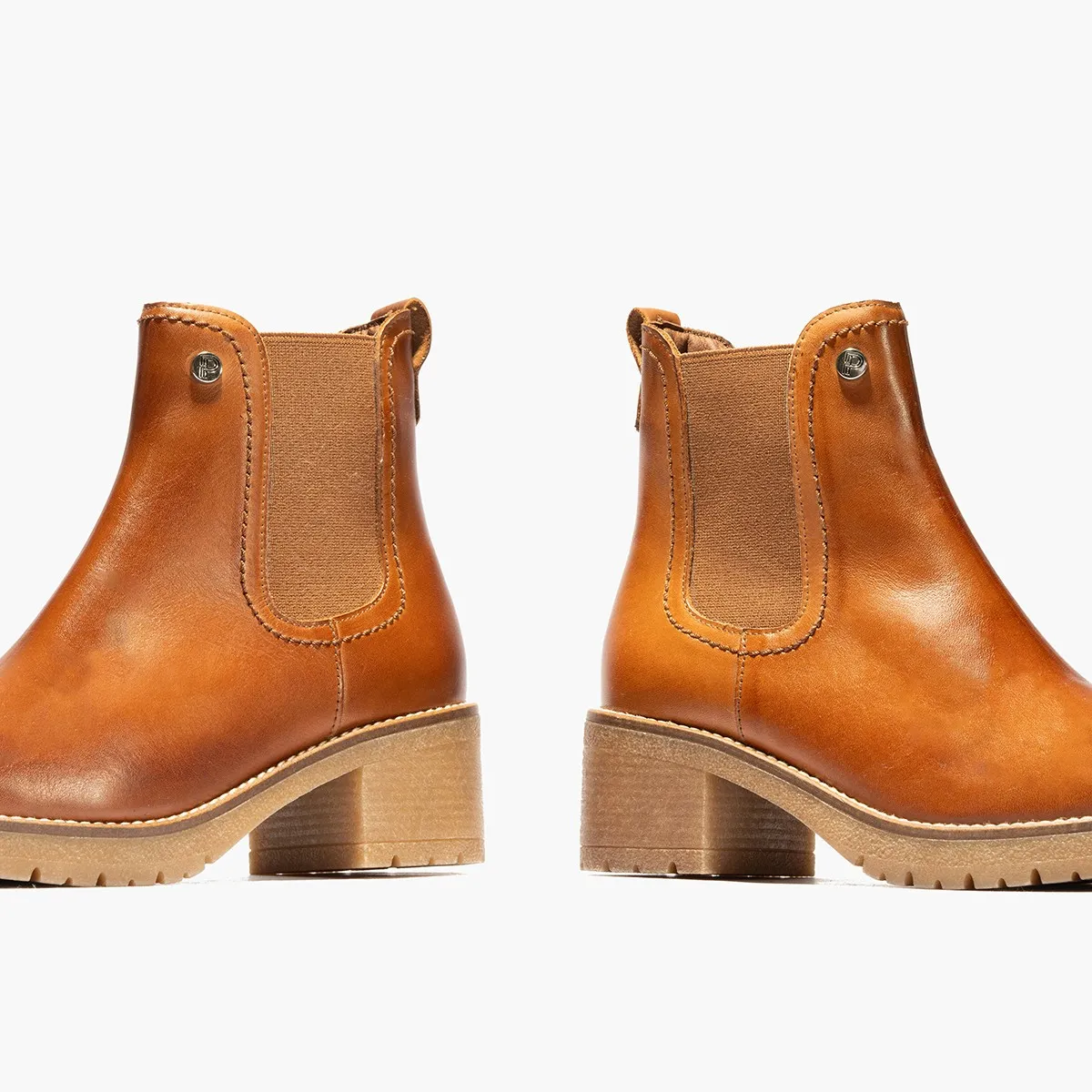 Pitillos bota tacón cuero elástico rebajada mujer cuero 2724