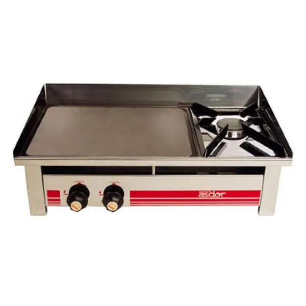 Plancha con fogón snack a gas Asdor