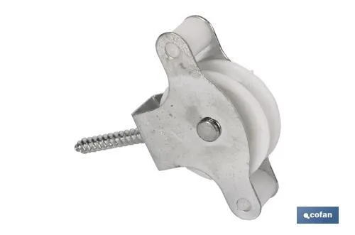 Polea con tirafondo