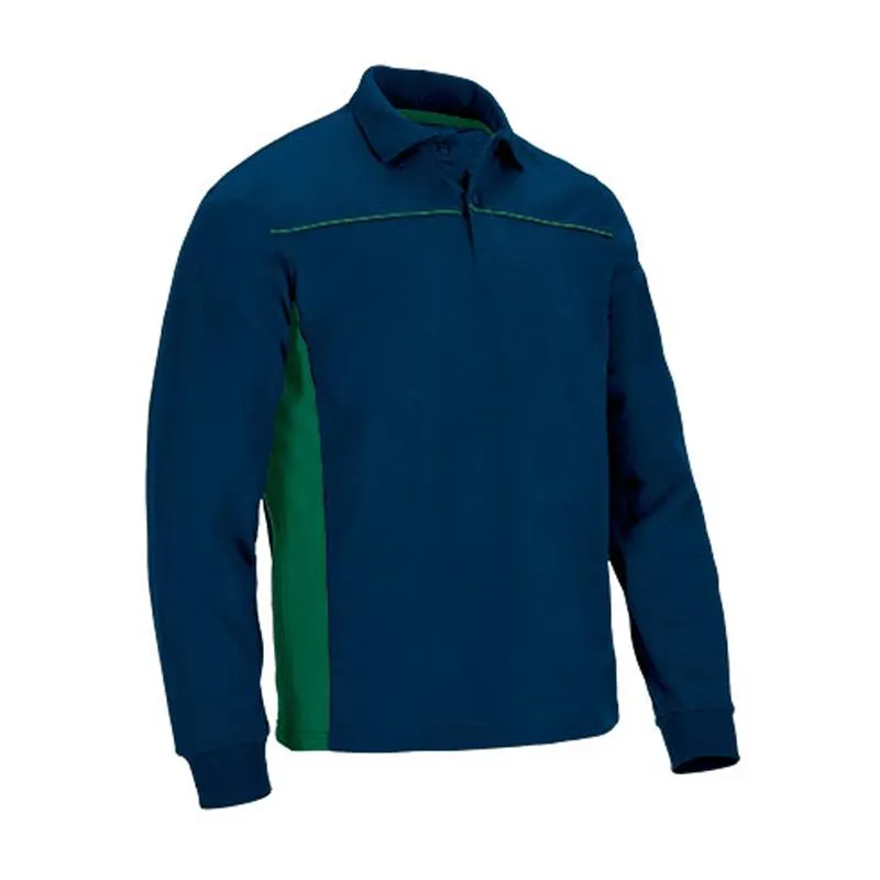 Polo manga larga bicolor