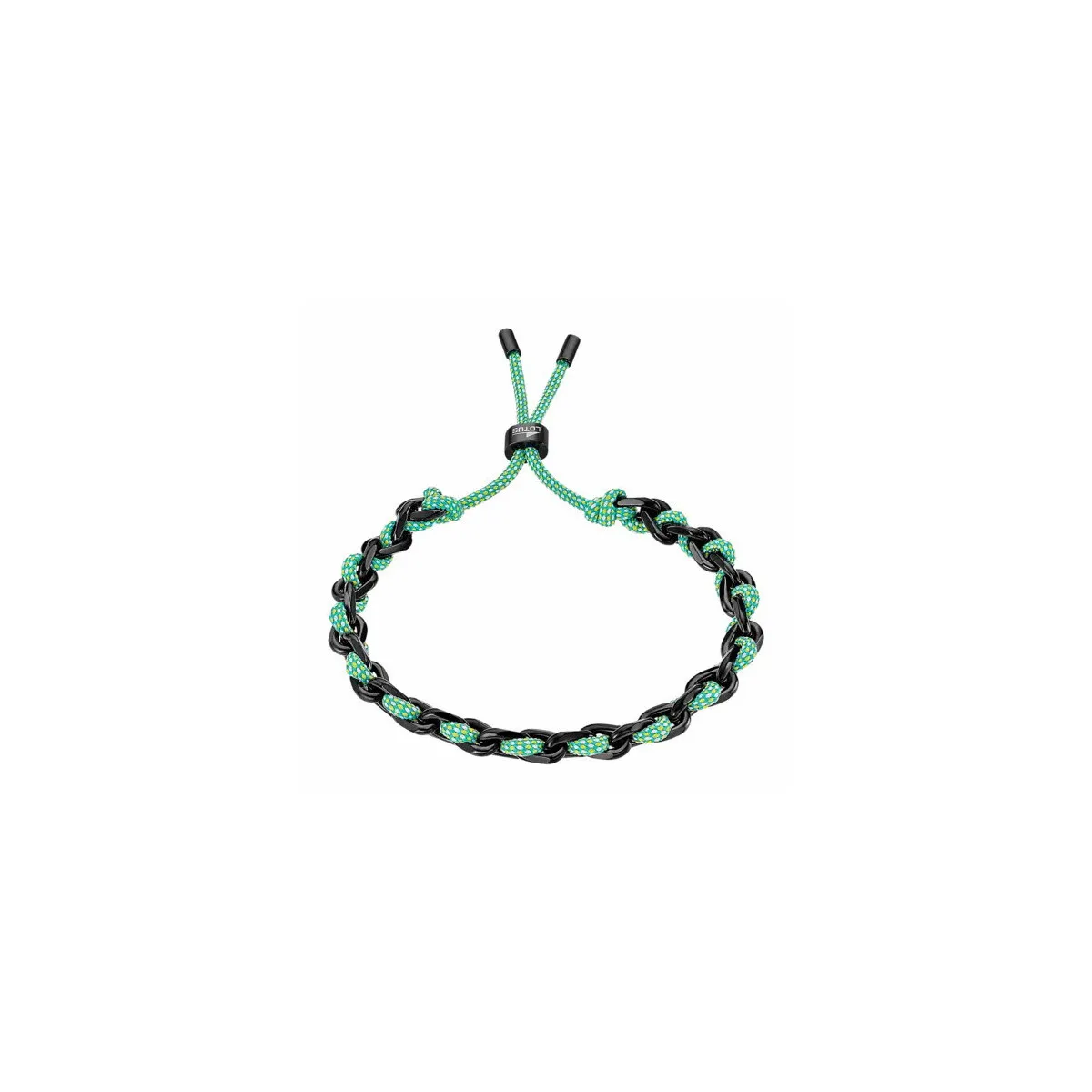PULSERA LOTUS STYLE NEGRO / VERDE  LOTUS STYLE